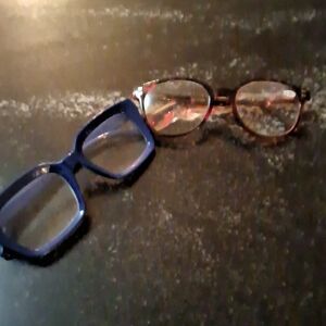 Reading Glasses. Blue and Brown Glasses Set
